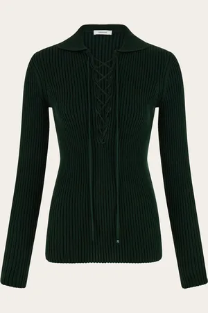 Salvatore Ferragamo Jersey con cordón Verde
