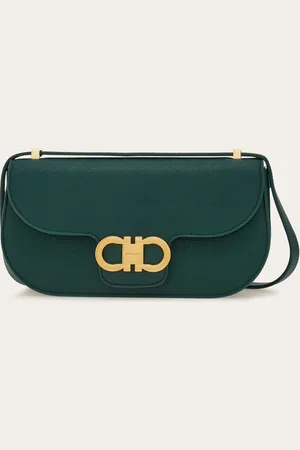 Salvatore Ferragamo Bandolera doble Gancini Verde