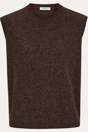 Salvatore Ferragamo Top sin mangas de cachemira Gris