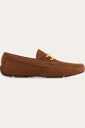 Salvatore Ferragamo Drivers adorno Gancini Marrón Talla 39