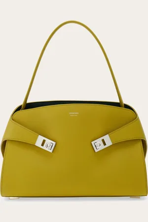 Salvatore Ferragamo Bolso de hombro Hug Soft bicolor (M) Amarillo