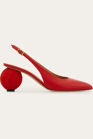Salvatore Ferragamo Slingbacks tacón esférico Rojo Talla 37