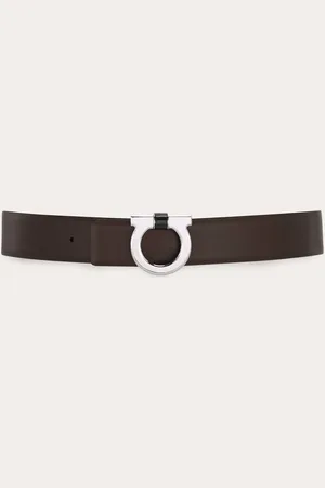Salvatore Ferragamo Cinturón reversible Gancini Marrón