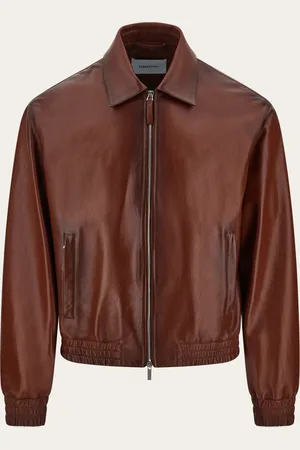Salvatore Ferragamo Chaqueta de napa Marrón