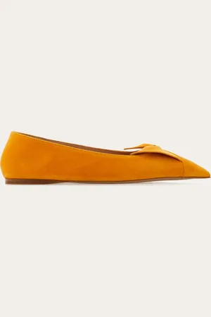Salvatore Ferragamo Bailarinas con lazo Amarillo Talla 35.5