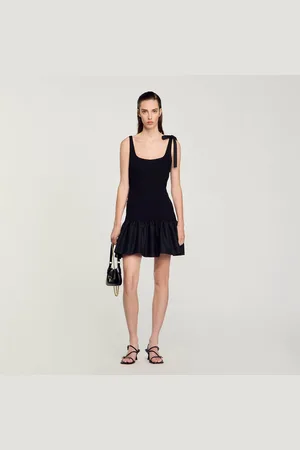 Sandro Vestido corto bimaterial