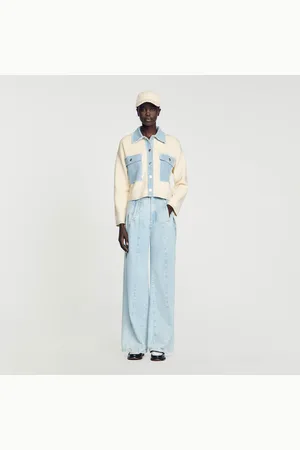 Sandro Cardicoat oversize de dos materiales