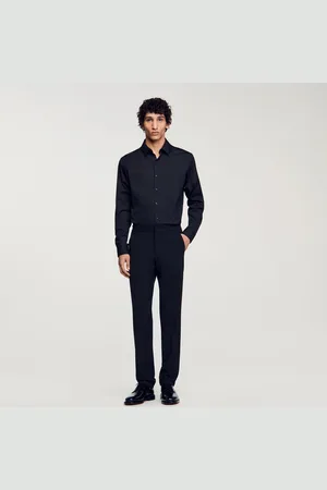 Sandro Camisa ajustada de algodón stretch