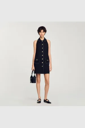 Sandro Vestido corto con cuello bebé