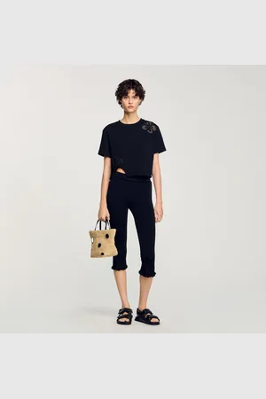 Sandro Camiseta con bordado de flor