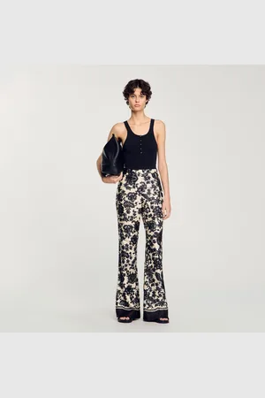 Sandro Pantalón con estampado floral