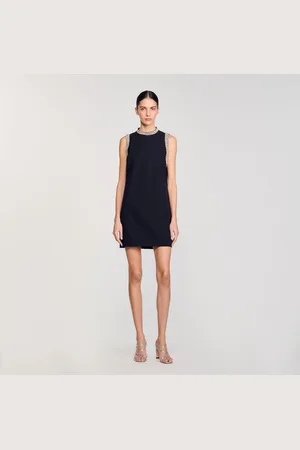 Sandro Vestido corto con detalles de strass