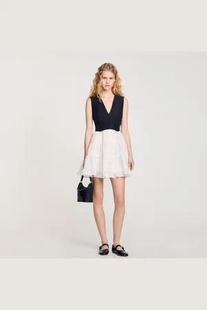 Sandro Vestido corto bicolor