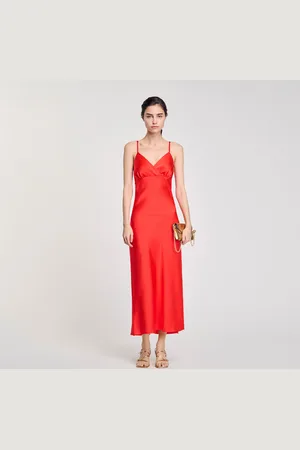Sandro Vestido fluido sin tirantes