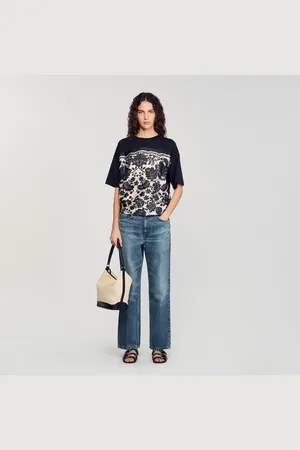 Sandro Camiseta con estampado floral