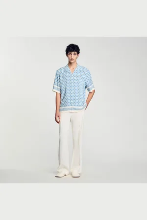 Sandro Camisa fluida con estampado Square Cross