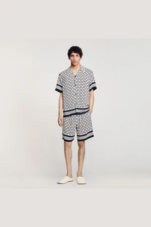 Sandro Camisa fluida con estampado Square Cross