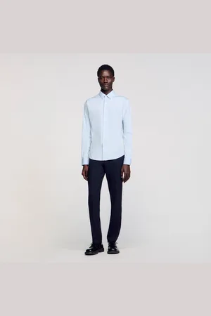 Sandro Camisa ajustada de algodón stretch