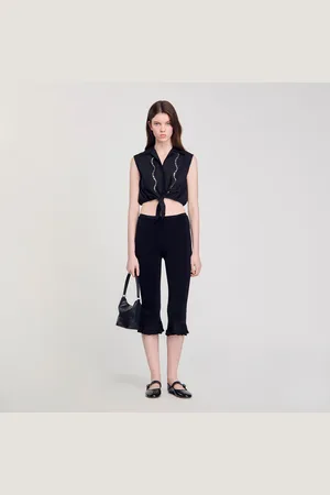 Sandro Camisa corta con strass