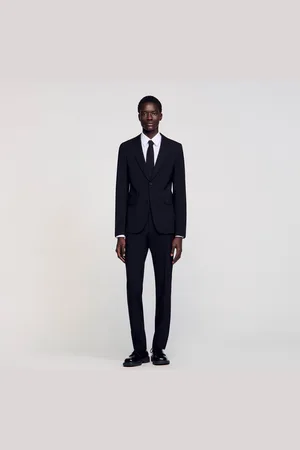 Sandro Chaqueta de traje de lana virgen