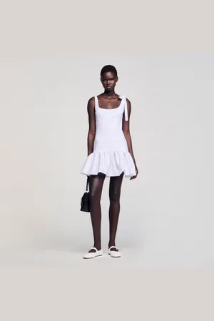 Sandro Vestido corto bimaterial