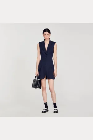 Sandro Vestido corto plisado de traje