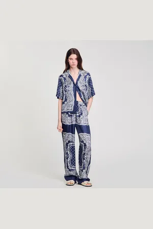 Sandro Pantalón fluido estampado bandana