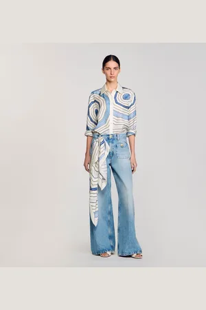 Sandro Camisa de seda con espirales