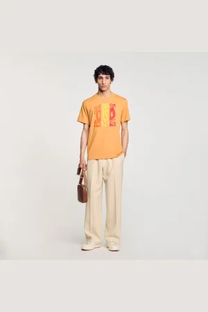 Sandro Camiseta de algodón estampado olas