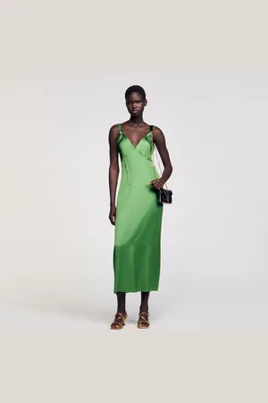 Sandro Vestido fluido satinado