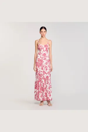 Sandro Vestido largo con estampado floral