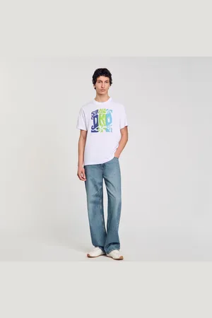 Sandro Camiseta de algodón estampado olas