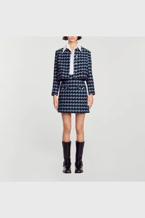 Sandro Falda corta de tweed