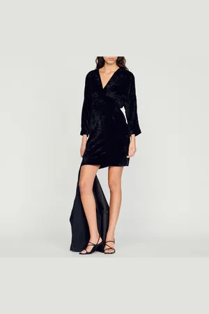 Sandro Vestido corto de terciopelo aplastado