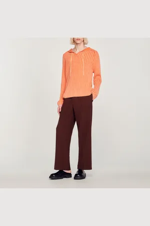 Sandro Sudadera con capucha de punto desteñido