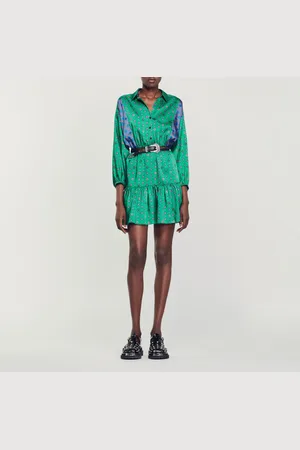 Sandro Vestido camisero estampado
