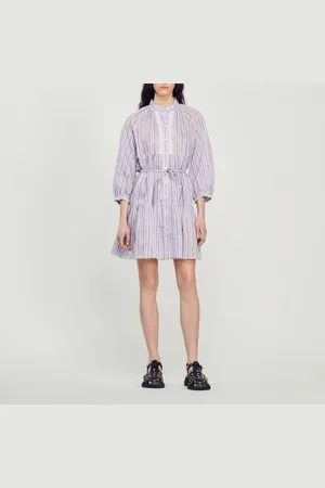 Sandro Vestido corto de rayas