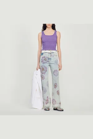Sandro Camiseta de tirantes corta, punto smock