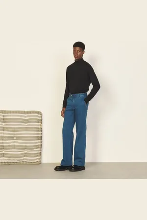 Sandro Pantalón de denim ligeramente acampanado