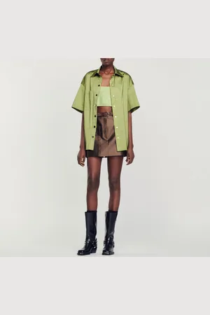 Sandro Camisa oversize satinada