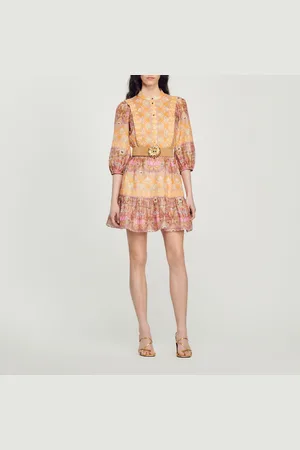 Sandro Vestido corto con estampado de fular