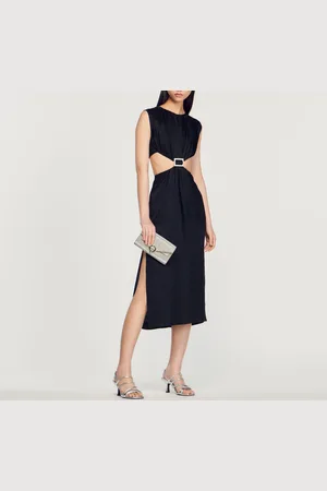 Sandro Vestido midi con hebilla joya