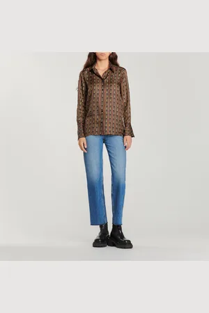 Sandro Camisa fluida, estampado flores y rayas