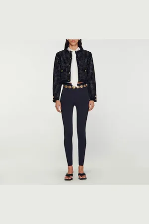 Sandro Chaqueta de punto de efecto tweed