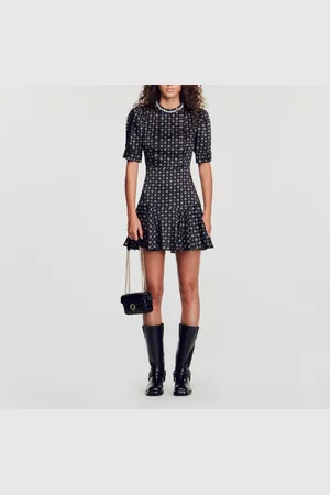 Sandro Vestido corto con estampado de estrellas