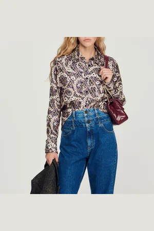 Sandro Camisa de seda con estampado floral