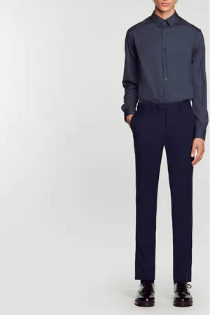Sandro Camisa ajustada de algodón stretch