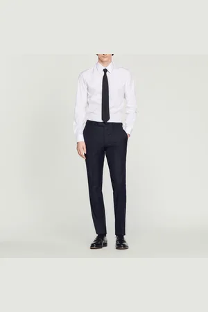 Sandro Pantalón de traje de lana stretch
