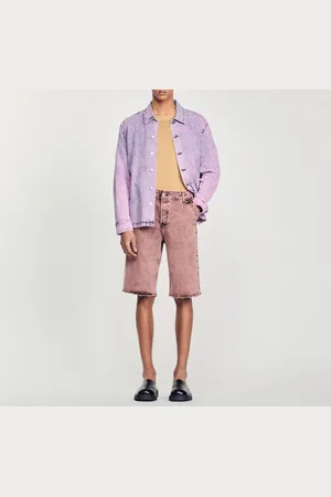 Sandro Pantalón corto baggy de denim