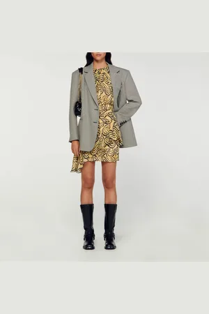 Sandro Vestido asimétrico estampado Paisley
